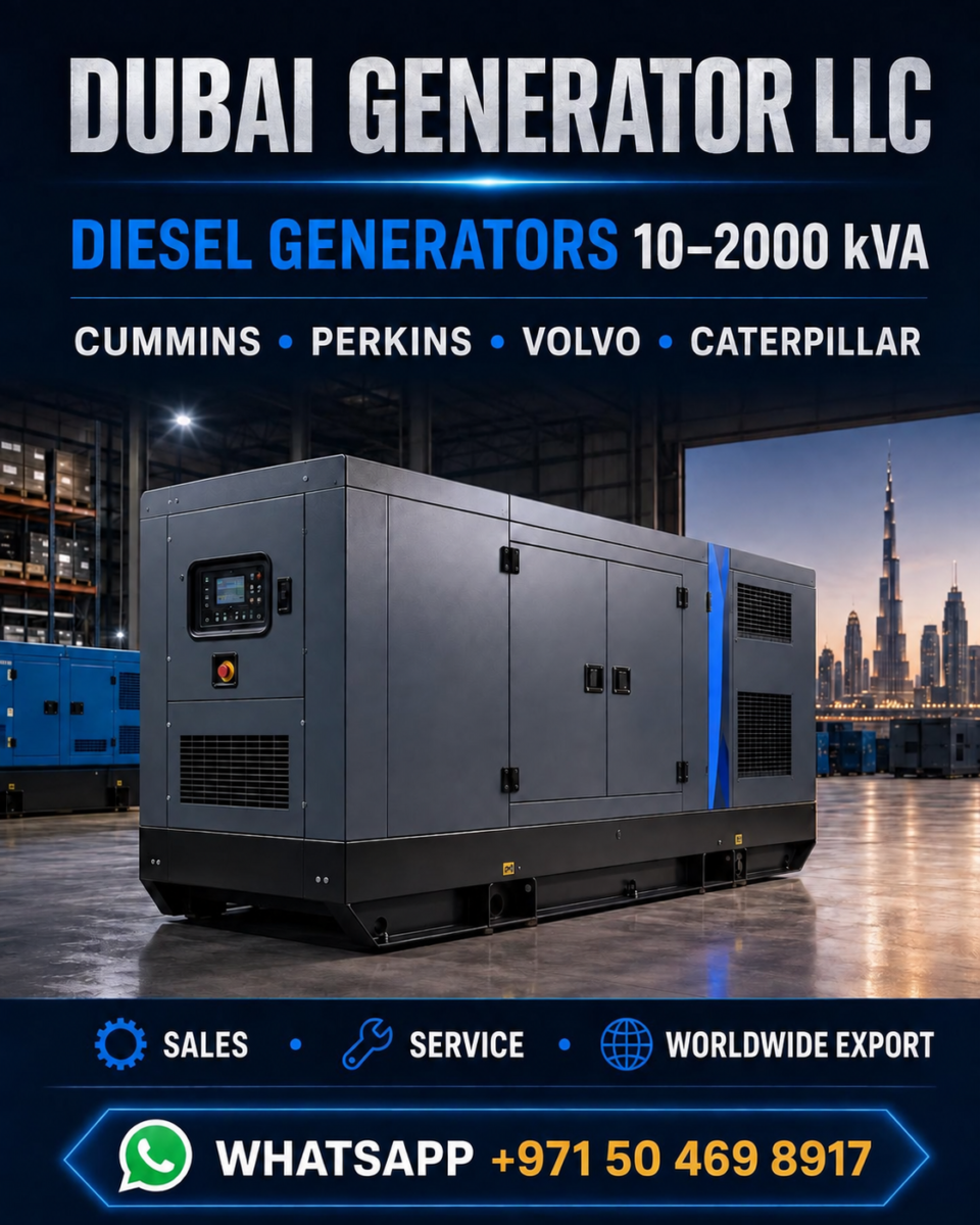 Dubai Generator: diesel generators 10–2000 kVA, sales, service and export. دیزل ژنراتور، فروش، خدمات و صادرات. WhatsApp +971 50 469 8917
